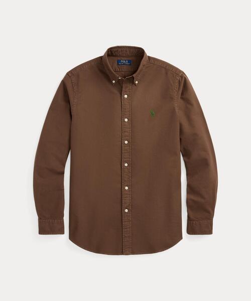 美品 ローレンラルフローレン ブラウンシャツ 長袖　綿 M レギュラーカラー POLO RALPH LAUREN（ポロ・ラルフローレン） ラルフローレン シャツ