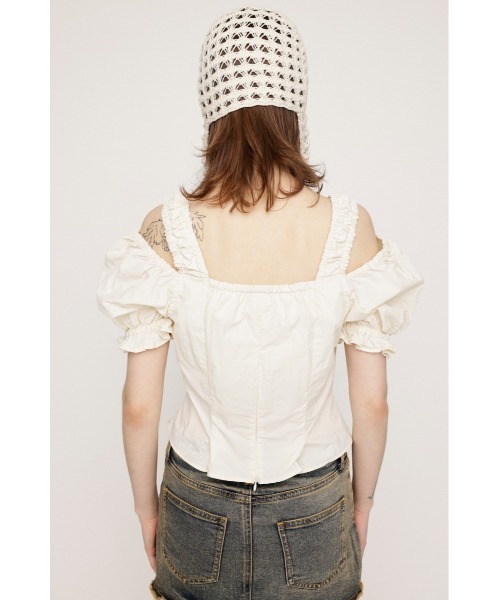 ブラウス シャツ SLASHED SLEEVE SHIRT レディース ブラウス シャツ フロントクロススキッパーシャツ レディース