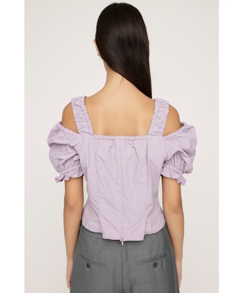ブラウス シャツ SLASHED SLEEVE SHIRT レディース ブラウス シャツ フロントクロススキッパーシャツ レディース