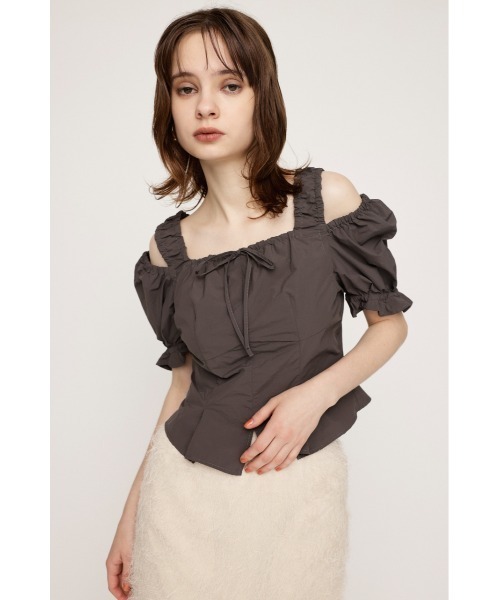 ブラウス シャツ SLASHED SLEEVE SHIRT レディース ANOTHER BRANCH OLIVE des ブラウス シャツ 色々刺繍シャツ