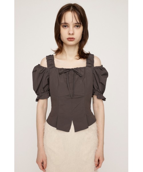 ブラウス シャツ SHOULDER OPEN SQ PUFF TOPS ショルダー オープン スクエア パフ トップス レディース SLY ブラウス シャツ SHOULDER OPEN SQ PUFF TOPS ショルダー