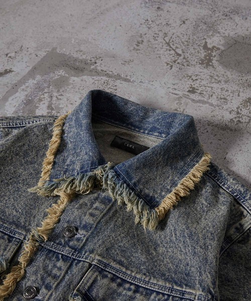 ハードフリンジデニムジャケット CLEL（クレイル） デニムジャケット gジャン 「CLEL」Hard Fringe