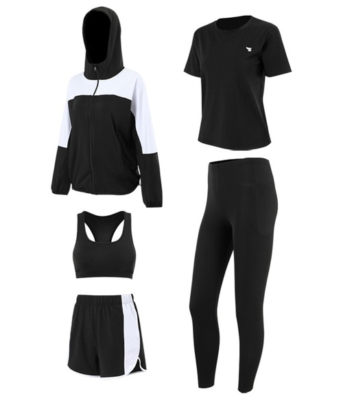 HYS SHOP レギンス スパッツ レディース バイカラーヨガフィットネス