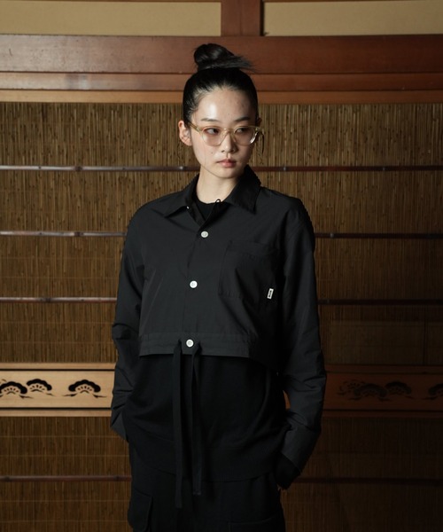 ブラウス シャツ Cropped Silk Shirt/クロップドシルクシャツ レディース