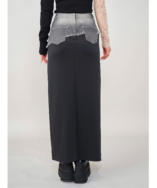 darich ダーリッチ デニムスカート Darich（ダーリッチ） デニムスカート ドッキングデニムタイトスカート