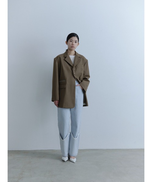 NYUZELESS ニューブレス ブラウン ラクーン ライナーベスト ラクーン  