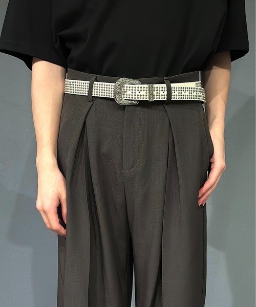 kyoji maruyama キョウジ マルヤマ スタッズ ベルト ブラック
