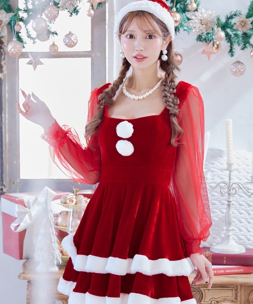 sugar nine コスプレ チュールシアーフレアサンタコスプレ「サンタコス