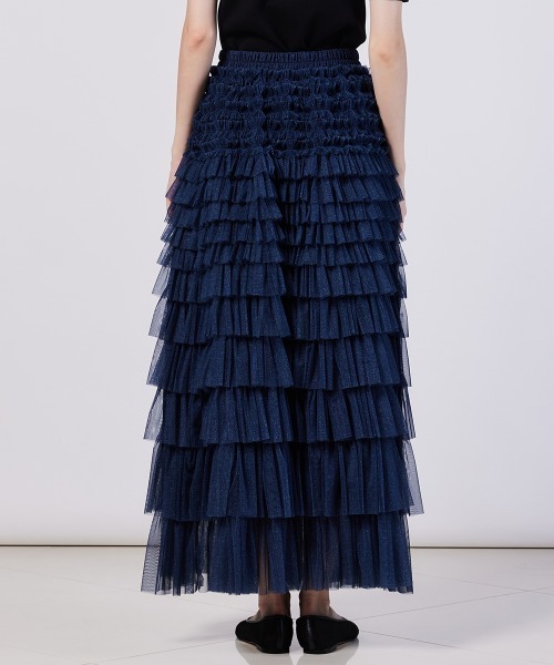 Sov. デニムスカート チュールデニムティアードスカート : ZOZOTOWN  