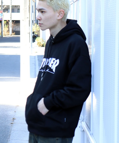 S*O様 THRASHER パーカー スラッシャー サイズLARGE ヴィンテー THRASHER（スラッシャー） パーカー 「THRASHER/スラッシャー」裏毛