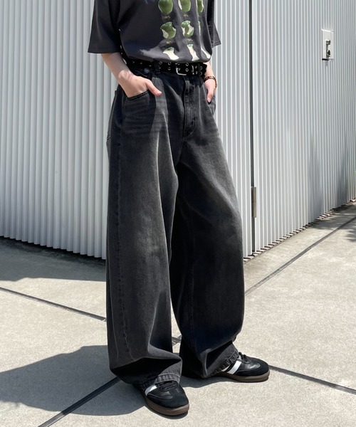 PEOPLESTYLE リジット生デニムパンツ バルーンジーンズ PEOPLESTYLE リジット生デニムパンツ バルーンジーンズ