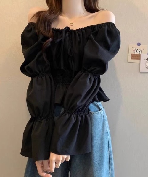 ブラウス シャツ リボンスクエアネックブラウス レディース : ZOZOTOWN
