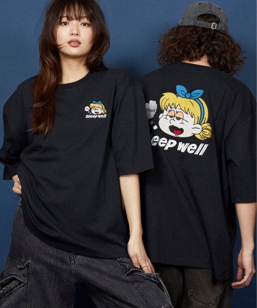 unrelaxing tシャツ オーバーサイズ 刺繍 Tシャツ 綿100