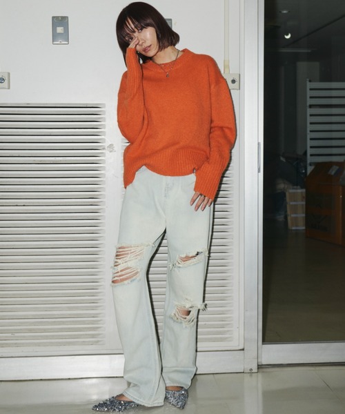 「Auntie Rosa Holiday」 長袖ニット FREE アイボリー レディース_画像4