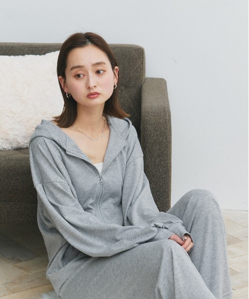 ad thie（アドティエ） パジャマ ルームウェア スムース ダブルジップ