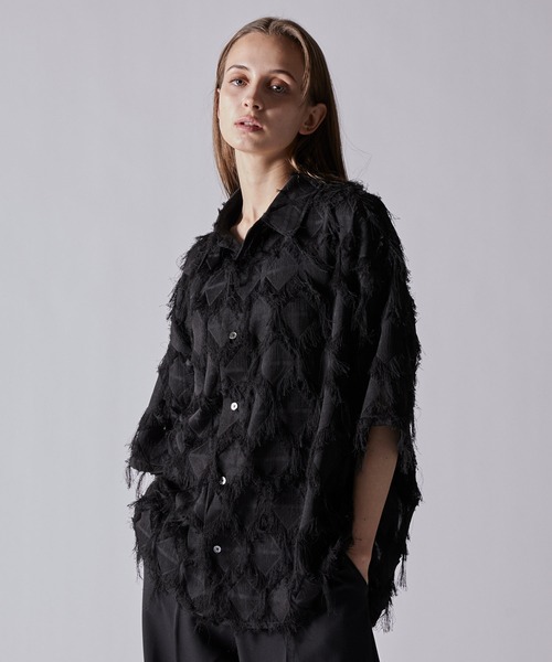 CLEL（クレイル） シャツ 「CLEL」Fringe Design Jacquard Short