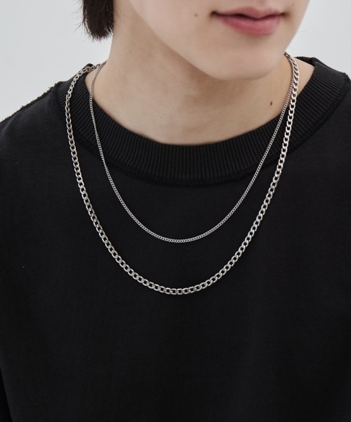 WYZ ネックレス 「 金属アレルギー対応 」2連チェーンネックレス