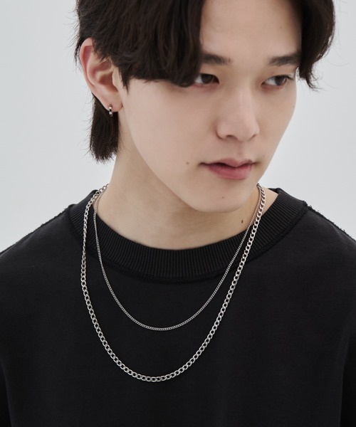 WYZ ネックレス 「 金属アレルギー対応 」2連チェーンネックレス