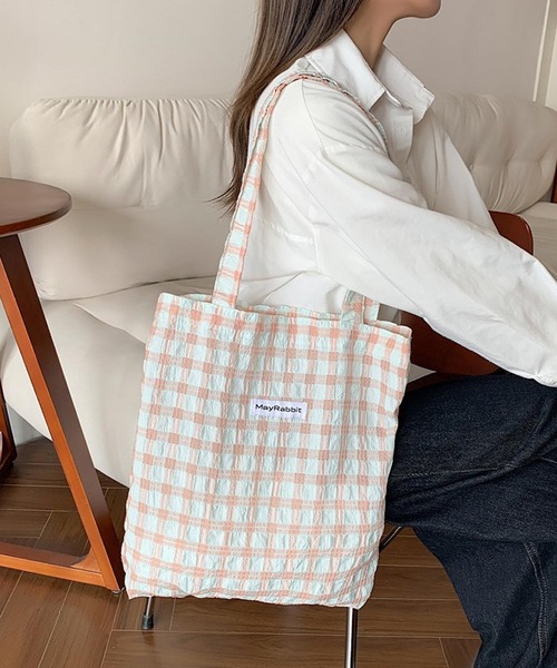 Mignonjour トートバッグ Mignonjour/チェック柄トートバッグ M2722