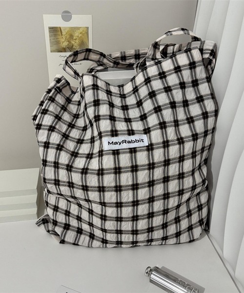 Mignonjour トートバッグ Mignonjour/チェック柄トートバッグ M2722