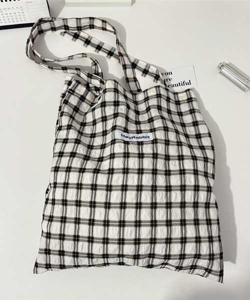 Mignonjour トートバッグ Mignonjour/チェック柄トートバッグ M2722
