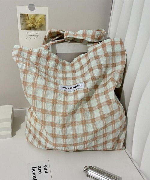 Mignonjour トートバッグ Mignonjour/チェック柄トートバッグ M2722