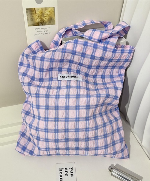 Mignonjour トートバッグ Mignonjour/チェック柄トートバッグ M2722