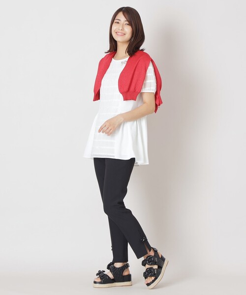 TO BE CHIC カーディガン シアー ニットカーディガン レディース