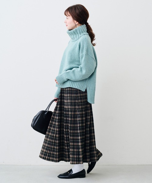 「Sunny clouds」 タートルネックニット M ブラック レディース_画像9