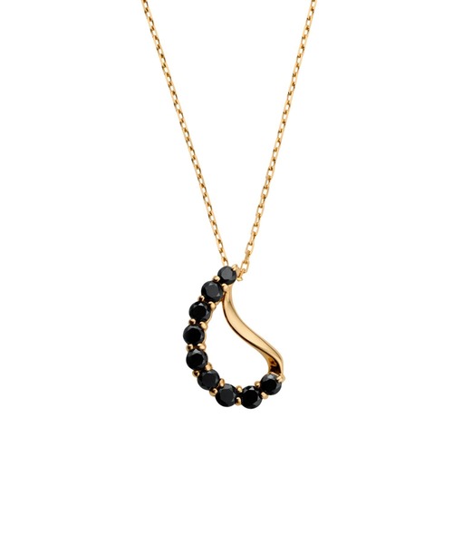 VENDOME AOYAMA ネックレス K18YG ブラックダイヤモンド レディース 