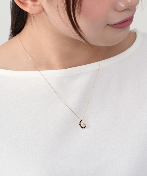 VENDOME AOYAMA ネックレス K18YG ブラックダイヤモンド レディース 