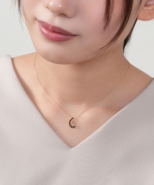 VENDOME AOYAMA ネックレス K18YG ブラックダイヤモンド レディース 