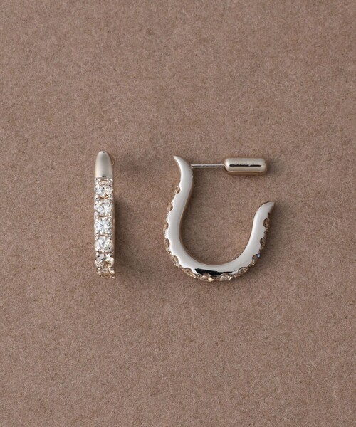 ete bijoux（エテ ビジュー） ピアス 「トーン」 ビジュー ウェーブ