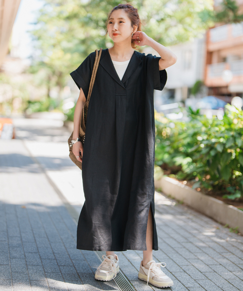 Spick＆Span ワンピース 「追加」リネンカフタンドレス