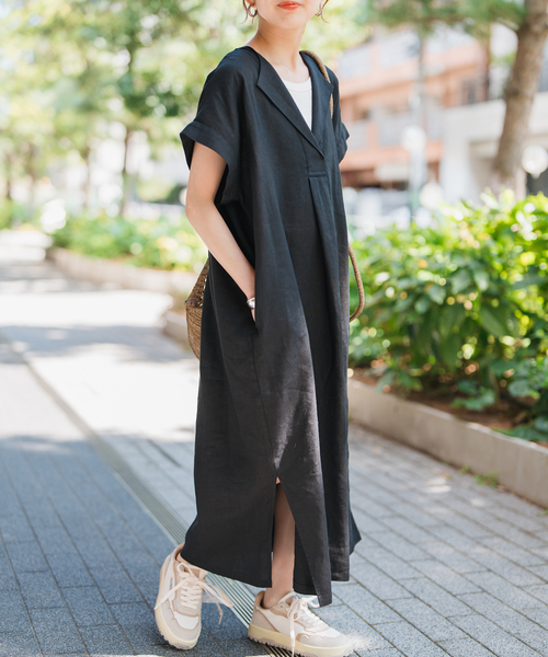 Spick＆Span ワンピース 「追加」リネンカフタンドレス