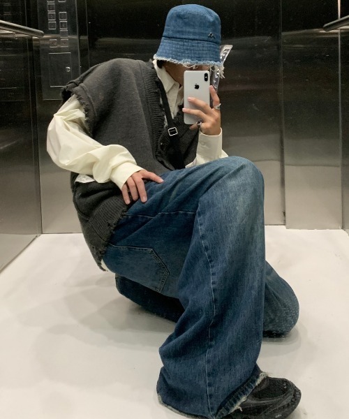 「MASONPRINCE」 ニットカーディガン L グリーン メンズ_画像2