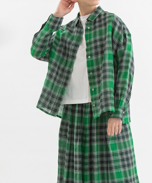 ブラウス シャツ ラミータータンチェックシャツ レディース