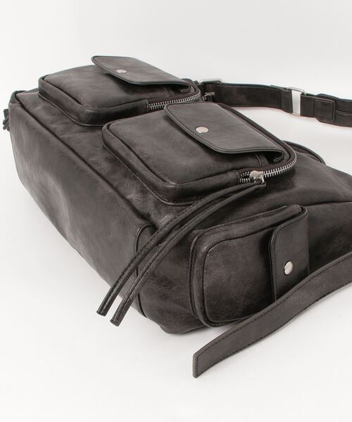 Camphor wood ショルダーバッグ faux leather multi pocket