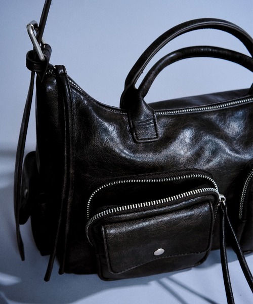 Camphor wood ショルダーバッグ faux leather multi pocket
