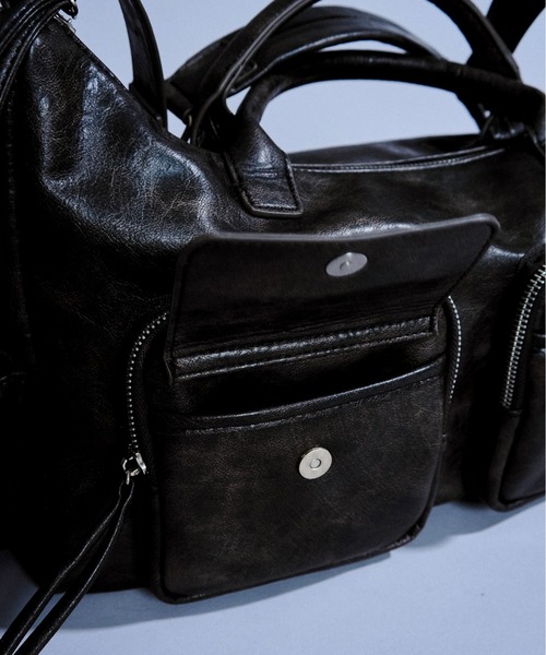 Camphor wood ショルダーバッグ faux leather multi pocket