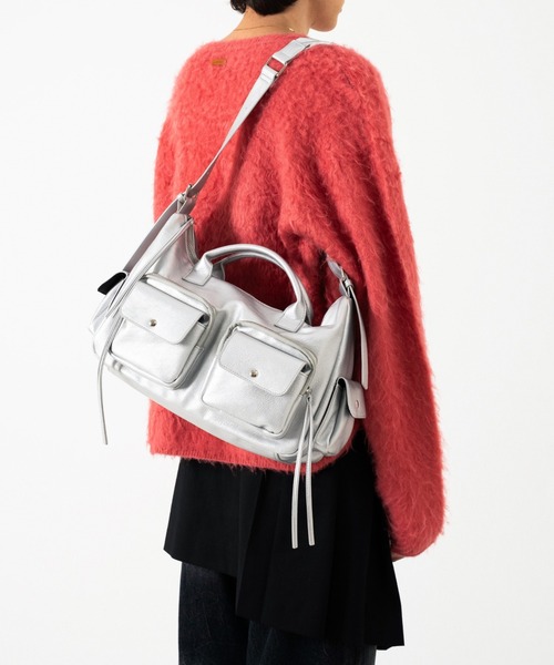 Camphor wood ショルダーバッグ faux leather multi pocket shoulder