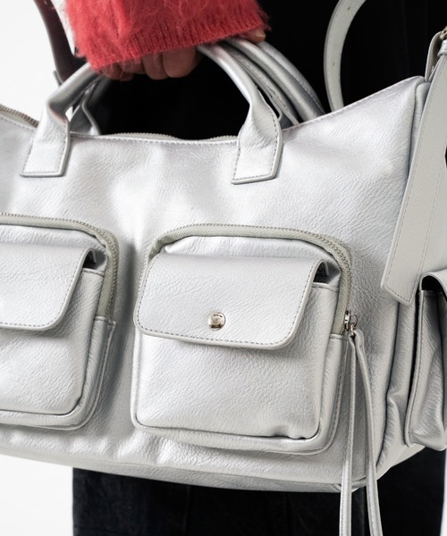 Camphor wood ショルダーバッグ faux leather multi pocket shoulder