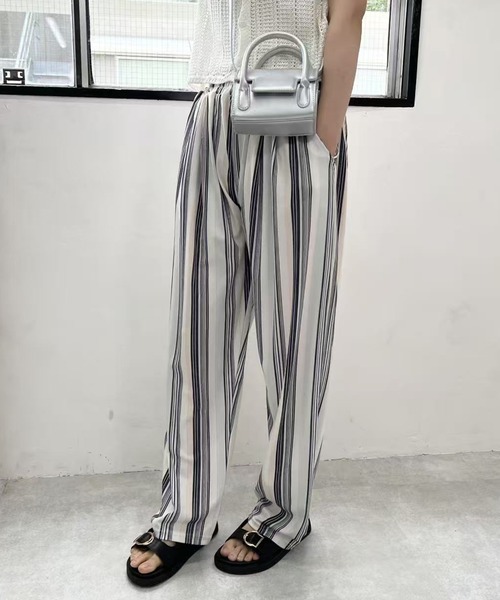 パンツ ストライプワイドパンツ レディース : ZOZOTOWN Yahoo!店
