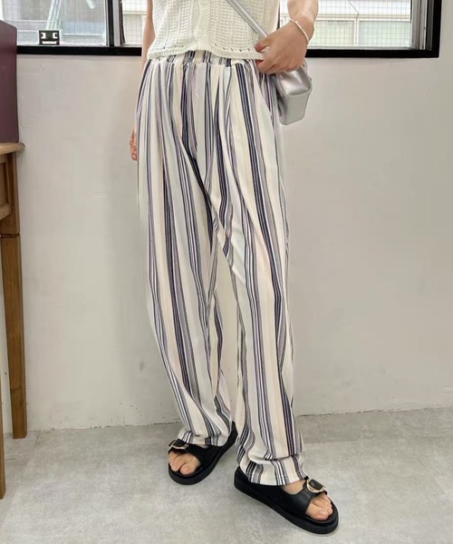 パンツ ストライプワイドパンツ レディース : ZOZOTOWN Yahoo!店