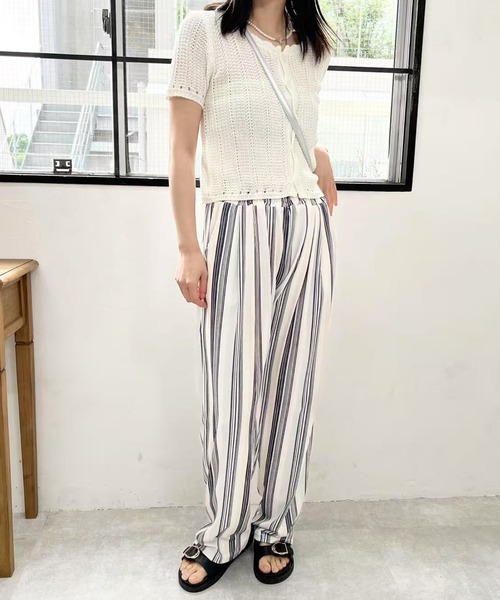 パンツ ストライプワイドパンツ レディース : ZOZOTOWN Yahoo!店