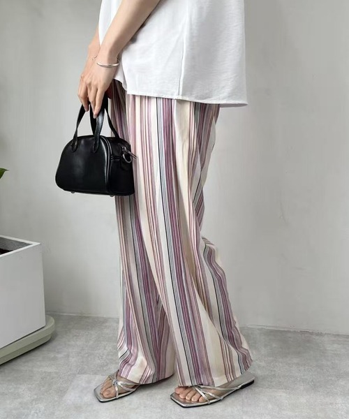 パンツ ストライプワイドパンツ レディース : ZOZOTOWN Yahoo!店