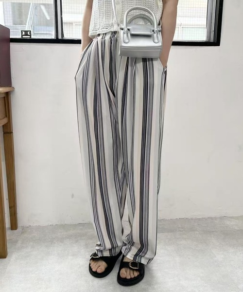 パンツ ストライプワイドパンツ レディース : ZOZOTOWN Yahoo!店