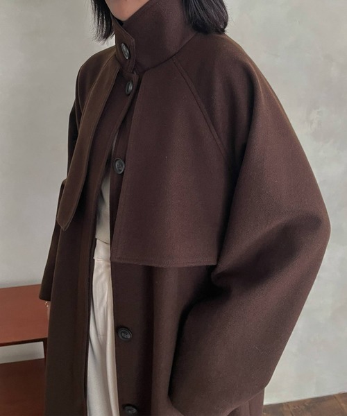 hellam（ヘラム） ステンカラーコート FREE モカ レディース