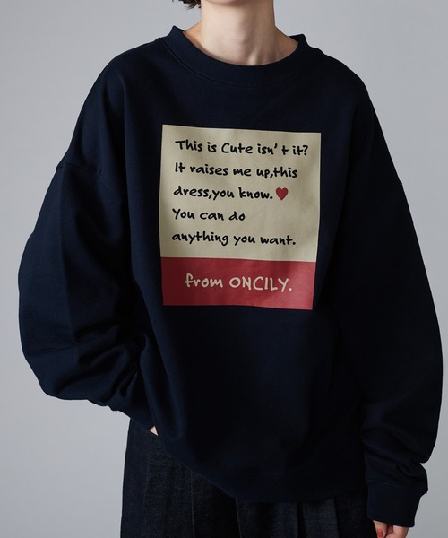 「ONCILY」 スウェットカットソー SMALL 杢グレー メンズ