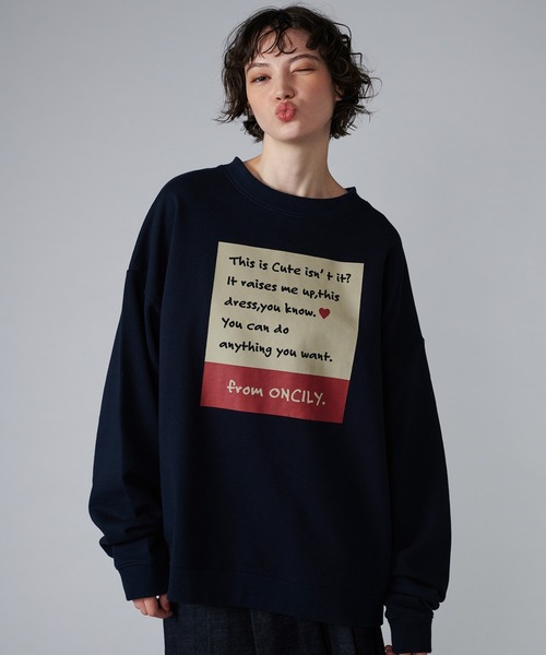 「ONCILY」 スウェットカットソー SMALL 杢グレー メンズ